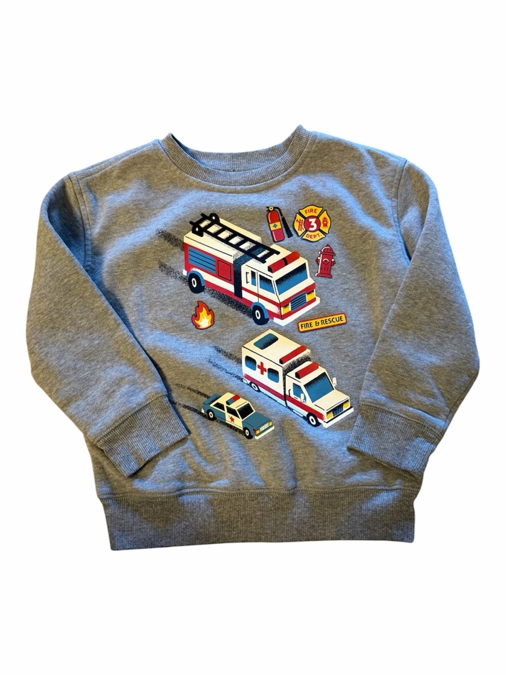Jumping Beans Kids' Fire Rescue Graphic Sweatshirt in 4T